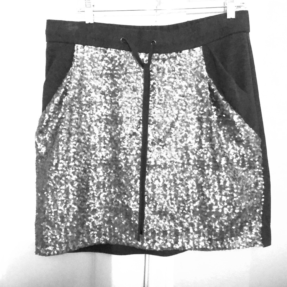 Shimmery mini skirt